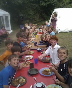 1st Oxted Scouts at their summer camp on the Isle of Wight this summer.